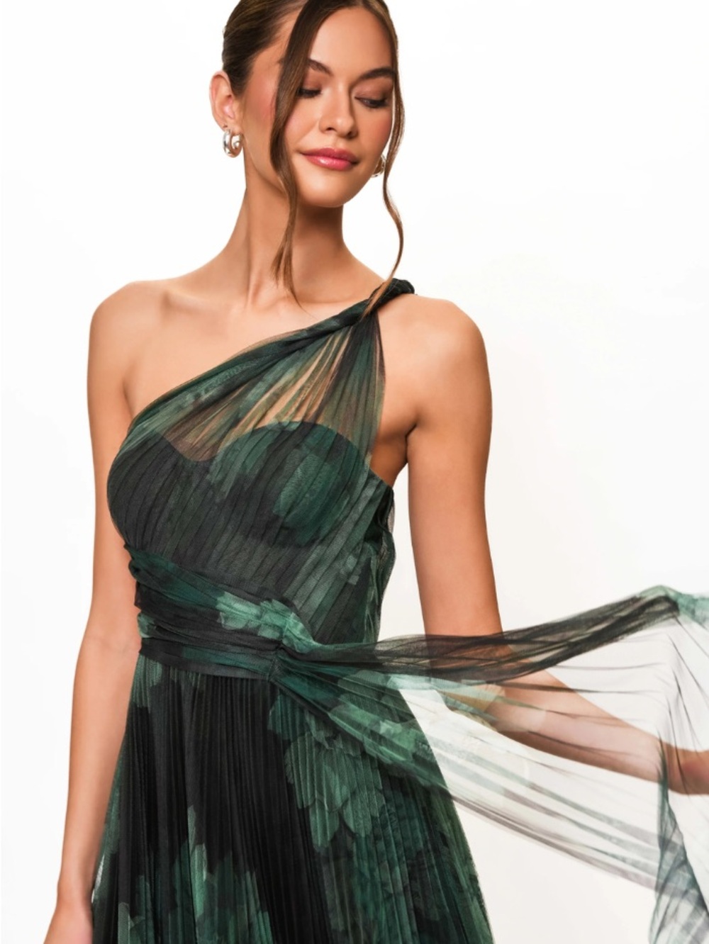 Hutch Phillipa One-Shoulder Green Floral Maxi Dress (NWT/NWOT) SOLD OUT sizes!